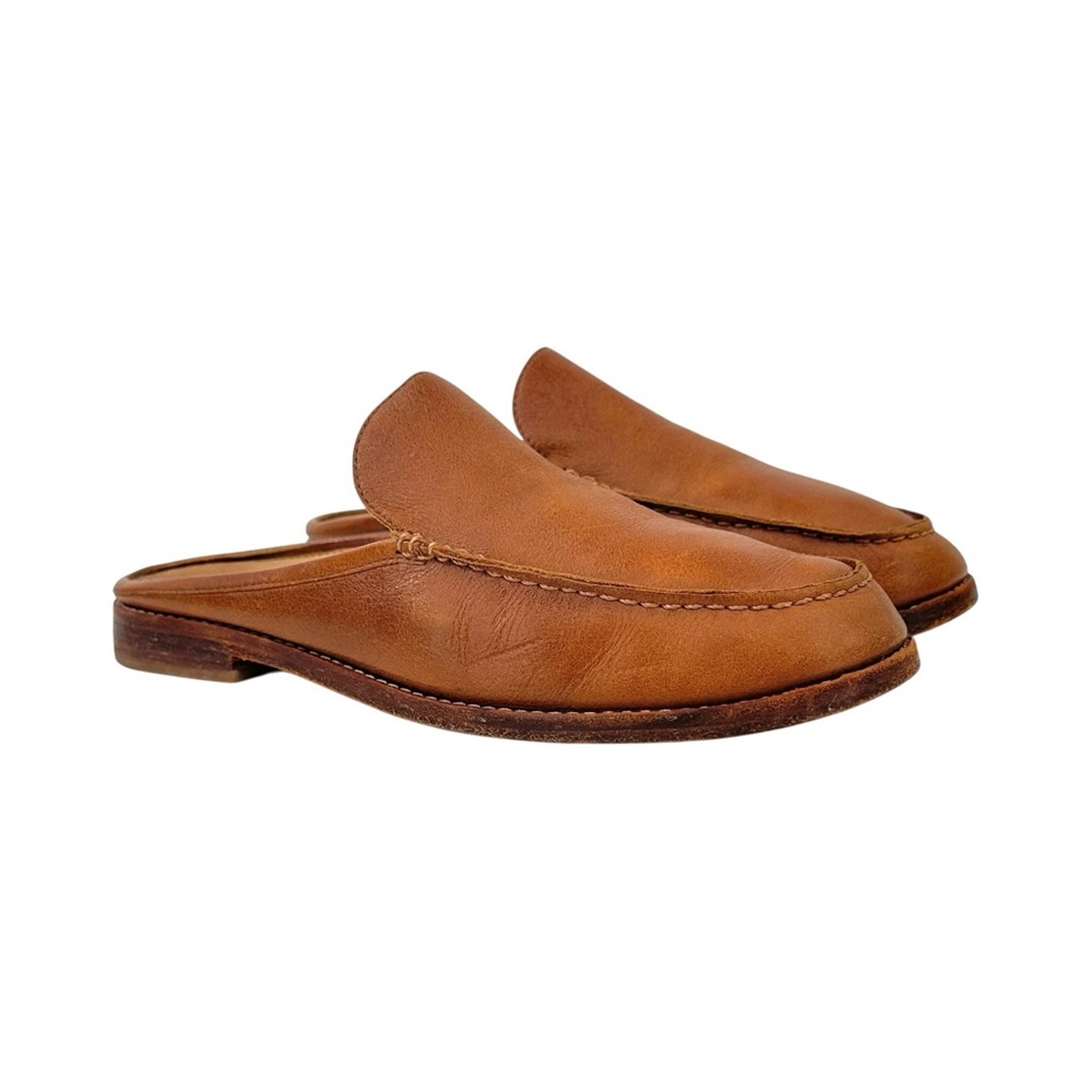 No. 6 Tan Leather Mule Clogs